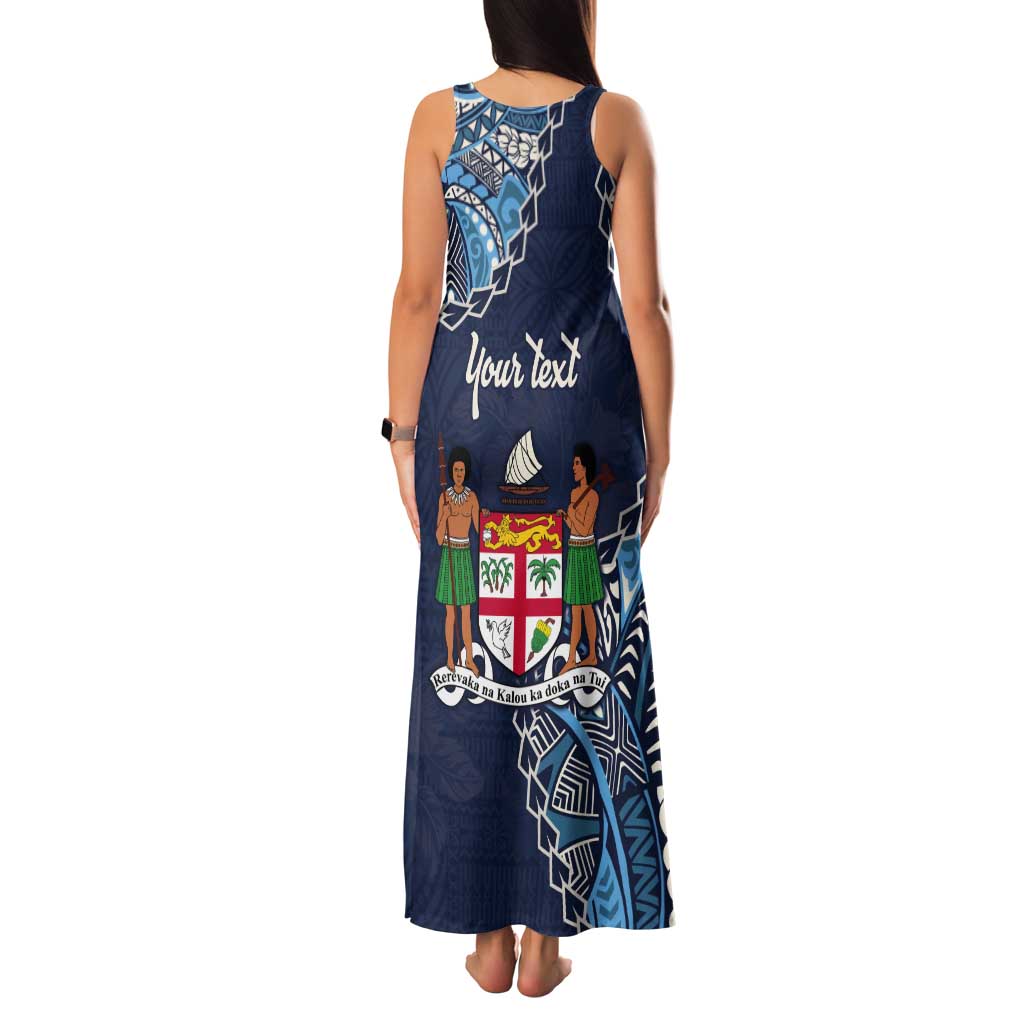 Personalised Fiji 54th Anniversary Tank Maxi Dress Siga Ni Bula Galala Marautaki O Viti LT9 - Polynesian Pride