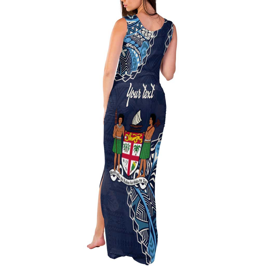 Personalised Fiji 54th Anniversary Tank Maxi Dress Siga Ni Bula Galala Marautaki O Viti LT9 - Polynesian Pride