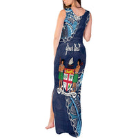 Personalised Fiji 54th Anniversary Tank Maxi Dress Siga Ni Bula Galala Marautaki O Viti LT9 - Polynesian Pride