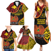 Personalised Papua New Guinea 49th Anniversary Family Matching Summer Maxi Dress and Hawaiian Shirt Hapi De bilong Indipendens Papua Niugini LT9 - Polynesian Pride