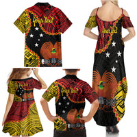 Personalised Papua New Guinea 49th Anniversary Family Matching Summer Maxi Dress and Hawaiian Shirt Hapi De bilong Indipendens Papua Niugini LT9 - Polynesian Pride