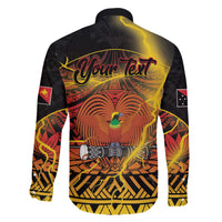 Personalised Papua New Guinea 49th Anniversary Family Matching Off Shoulder Short Dress and Hawaiian Shirt Bird of Paradise Unity In Diversity LT9 - Polynesian Pride