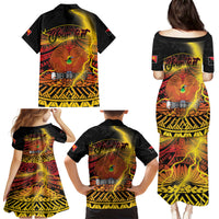 Personalised Papua New Guinea 49th Anniversary Family Matching Puletasi and Hawaiian Shirt Bird of Paradise Unity In Diversity LT9 - Polynesian Pride