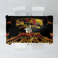 Personalised Papua New Guinea 49th Anniversary Tablecloth Bird of Paradise Unity In Diversity