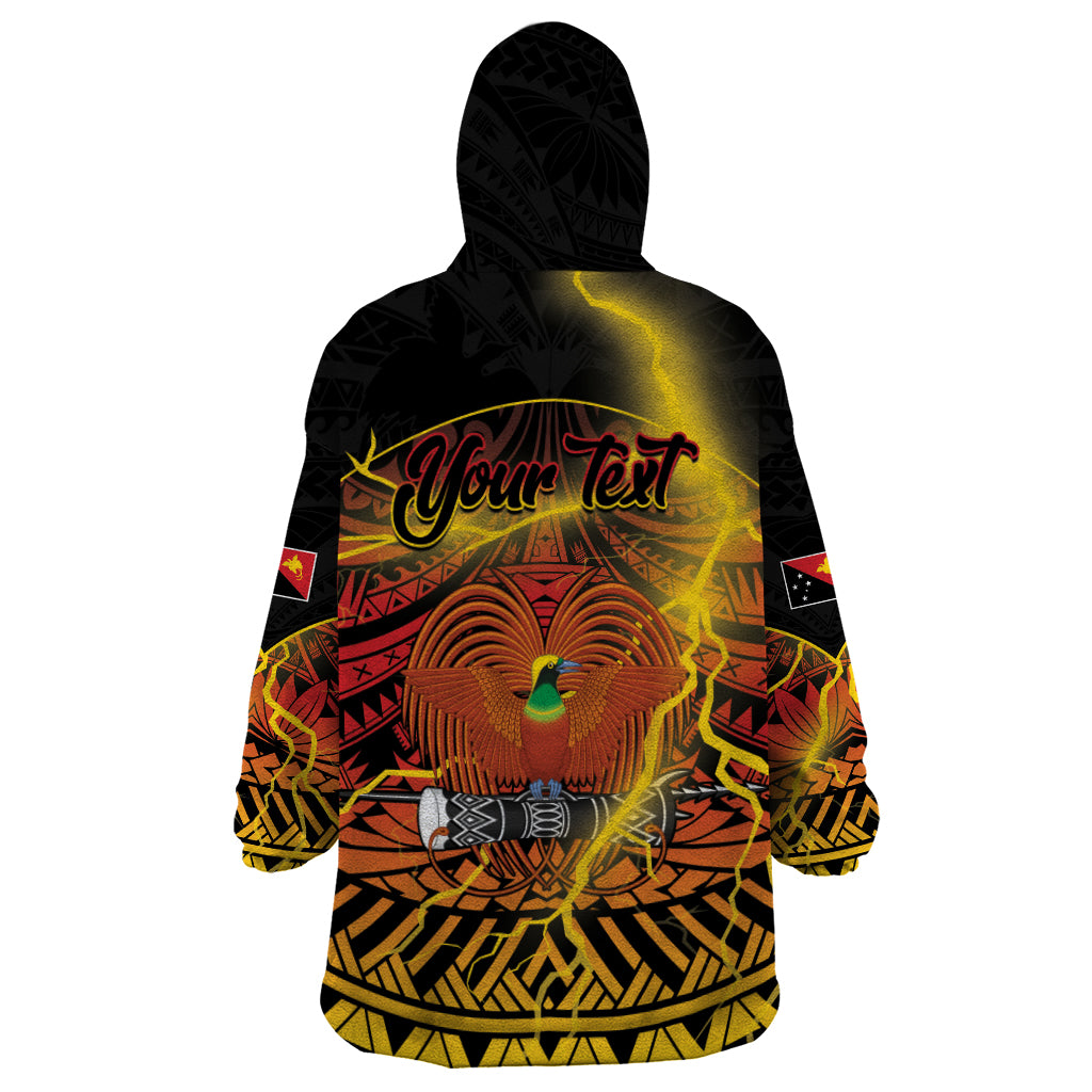 Personalised Papua New Guinea 49th Anniversary Wearable Blanket Hoodie Bird of Paradise Unity In Diversity LT9 - Polynesian Pride