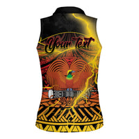 Personalised Papua New Guinea 49th Anniversary Women Sleeveless Polo Shirt Bird of Paradise Unity In Diversity LT9 - Polynesian Pride