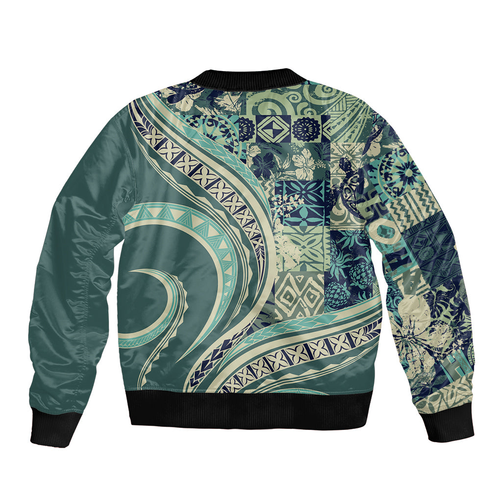 Hawaiian Hibiscus Tribal Vintage Motif Bomber Jacket Ver 1