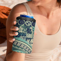 Hawaiian Hibiscus Tribal Vintage Motif 4 in 1 Can Cooler Tumbler Ver 1 LT9 - Polynesian Pride