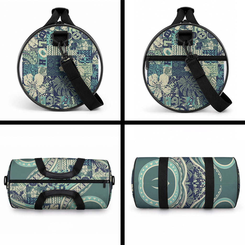 Hawaiian Hibiscus Tribal Vintage Motif Duffle Bag Ver 1 LT9 - Polynesian Pride