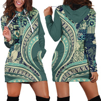 Hawaiian Hibiscus Tribal Vintage Motif Hoodie Dress Ver 1 LT9 - Polynesian Pride
