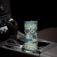 Hawaiian Hibiscus Tribal Vintage Motif Skinny Tumbler Ver 1 LT9 - Polynesian Pride