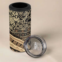 Hawaiian Hibiscus Tribal Vintage Motif 4 in 1 Can Cooler Tumbler Ver 2 LT9 - Polynesian Pride