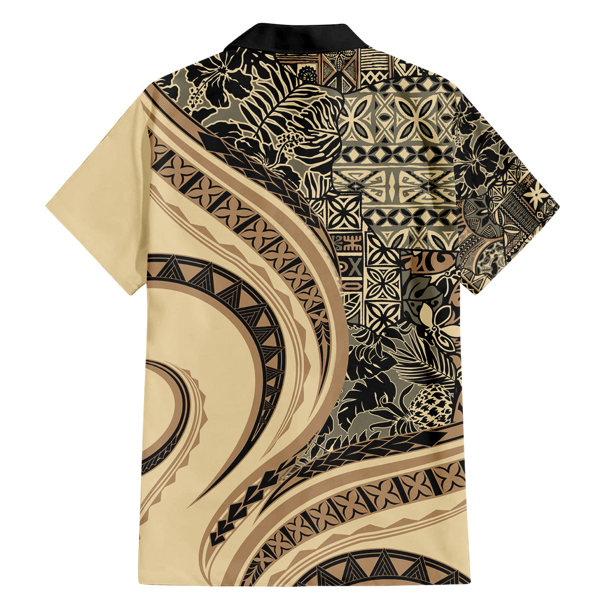 Hawaiian Hibiscus Tribal Vintage Motif Family Matching Long Sleeve Bodycon Dress and Hawaiian Shirt Ver 2 LT9 - Polynesian Pride