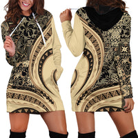 Hawaiian Hibiscus Tribal Vintage Motif Hoodie Dress Ver 2 LT9 - Polynesian Pride