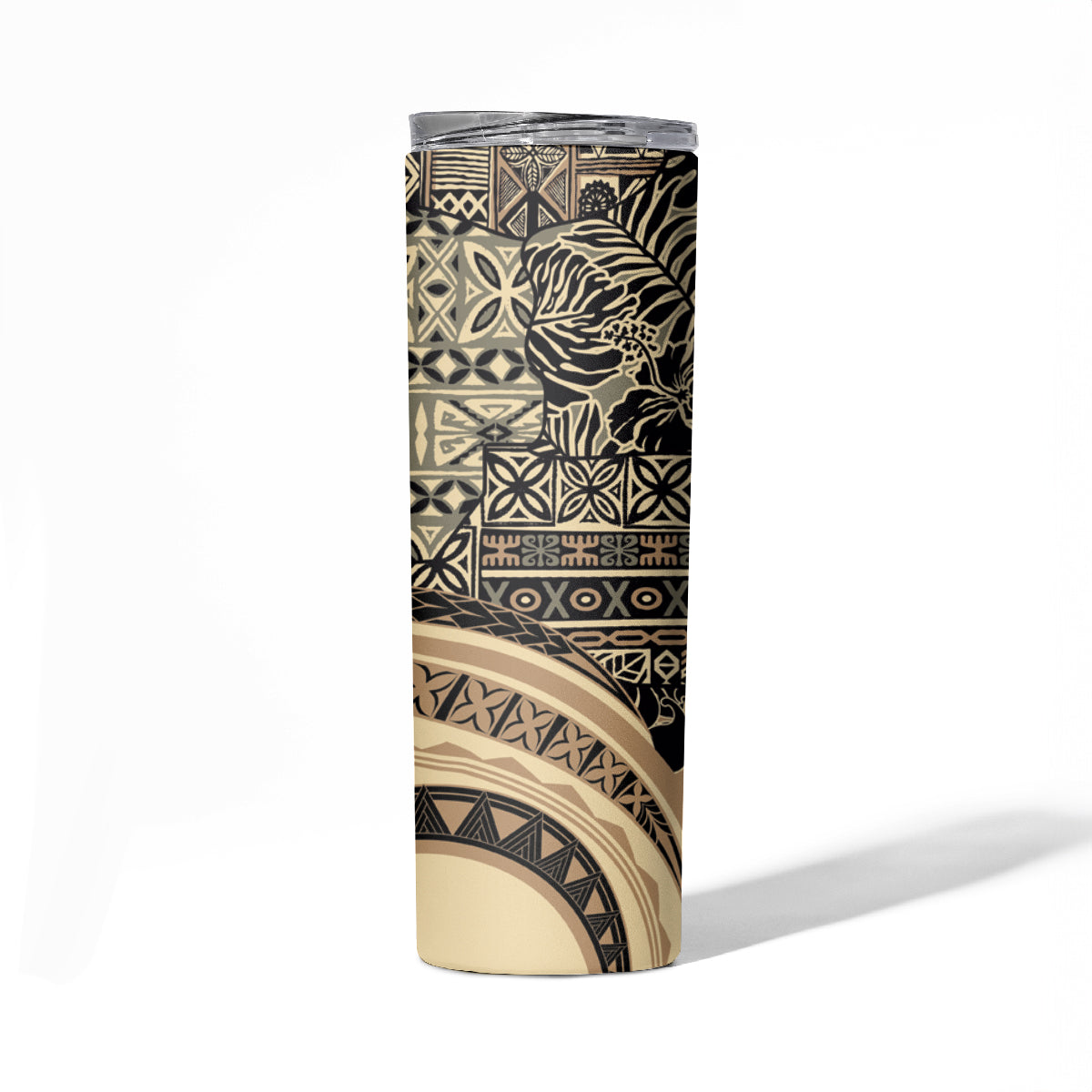 Hawaiian Hibiscus Tribal Vintage Motif Skinny Tumbler Ver 2 LT9 - Polynesian Pride