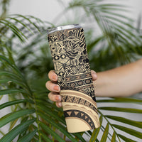 Hawaiian Hibiscus Tribal Vintage Motif Skinny Tumbler Ver 2 LT9 - Polynesian Pride
