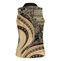 Hawaiian Hibiscus Tribal Vintage Motif Women Sleeveless Polo Shirt Ver 2 LT9 - Polynesian Pride