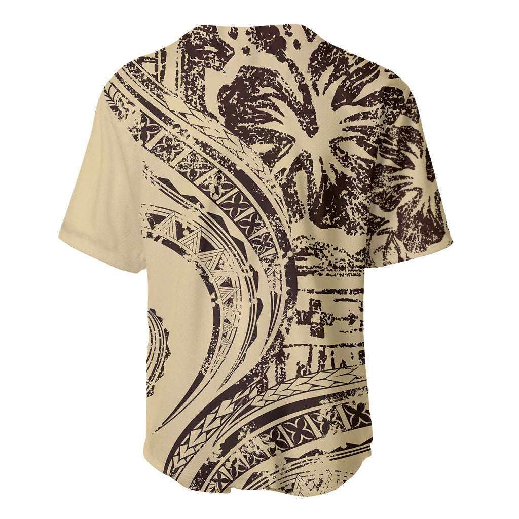 Hawaiian Hibiscus Tribal Vintage Motif Baseball Jersey Ver 3 LT9 - Polynesian Pride