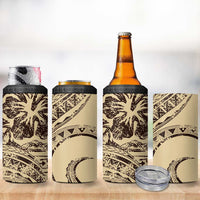 Hawaiian Hibiscus Tribal Vintage Motif 4 in 1 Can Cooler Tumbler Ver 3 LT9 - Polynesian Pride