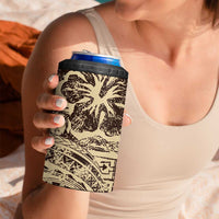 Hawaiian Hibiscus Tribal Vintage Motif 4 in 1 Can Cooler Tumbler Ver 3 LT9 - Polynesian Pride