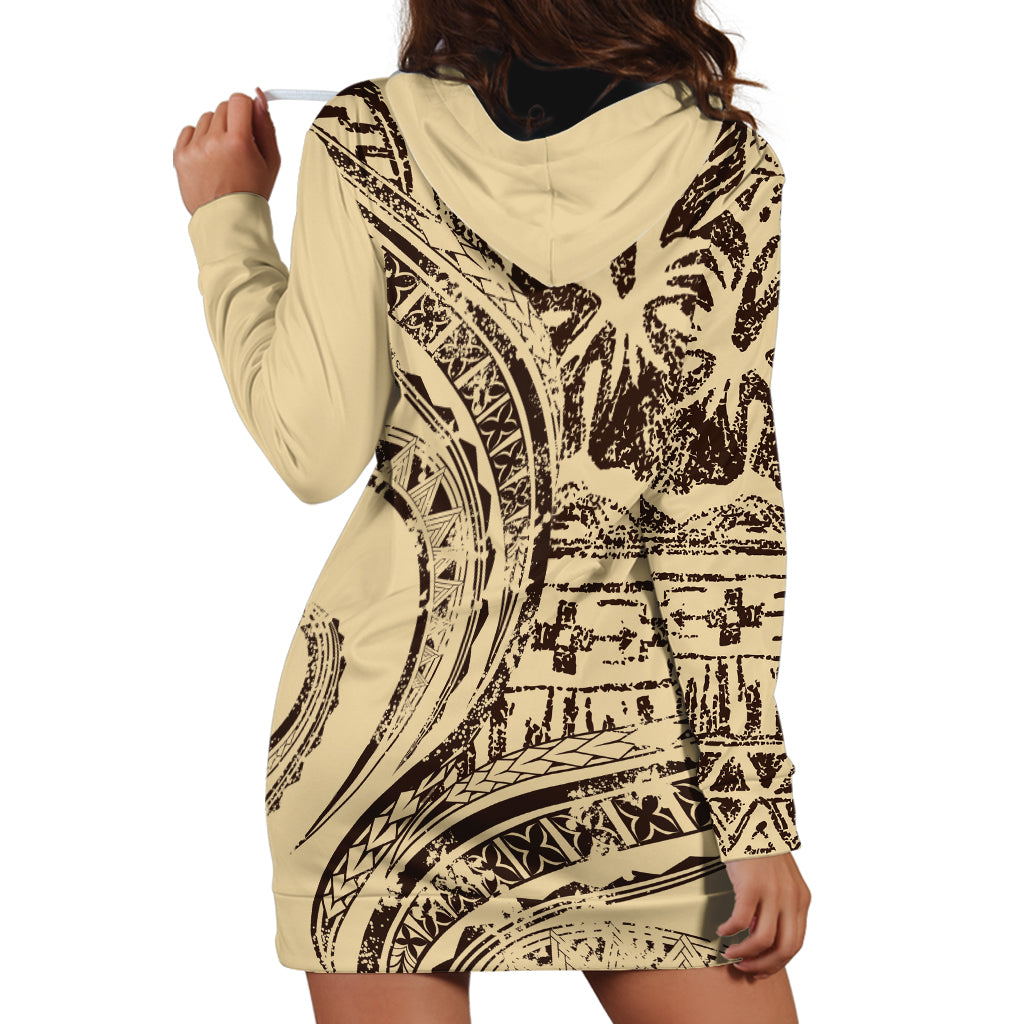 Hawaiian Hibiscus Tribal Vintage Motif Hoodie Dress Ver 3 LT9 - Polynesian Pride