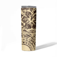 Hawaiian Hibiscus Tribal Vintage Motif Skinny Tumbler Ver 3 LT9 - Polynesian Pride