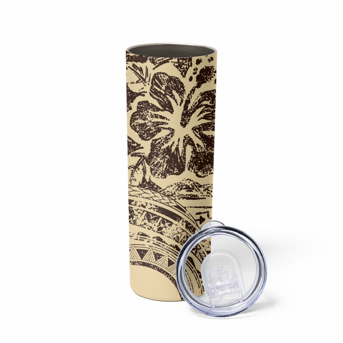 Hawaiian Hibiscus Tribal Vintage Motif Skinny Tumbler Ver 3 LT9 - Polynesian Pride