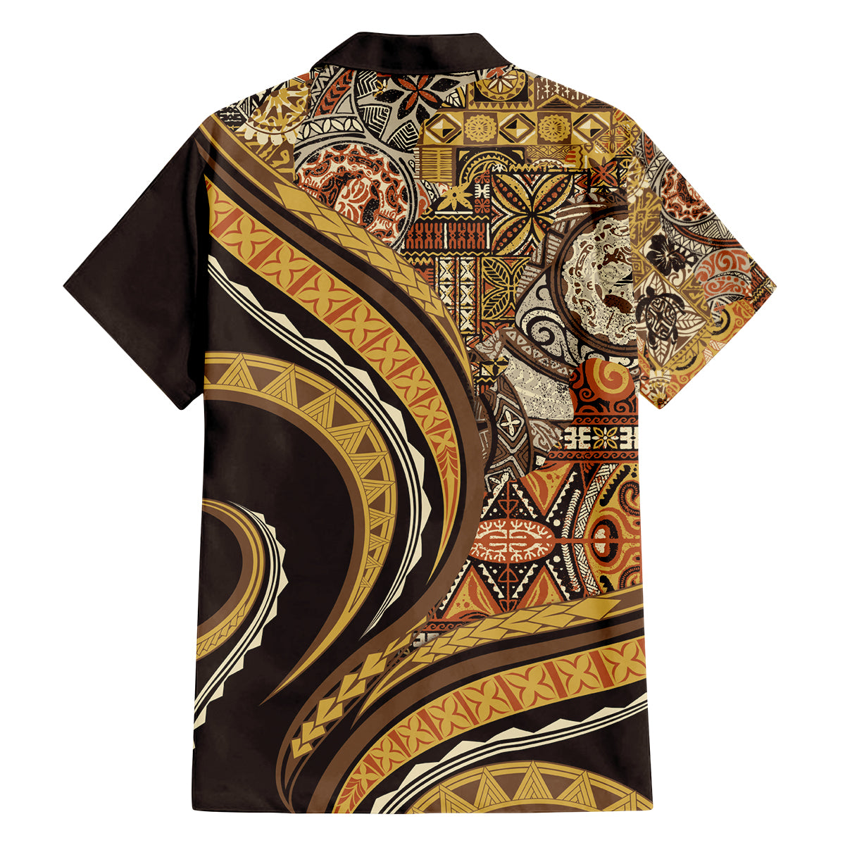 Hawaiian Hibiscus Tribal Vintage Motif Family Matching Tank Maxi Dress and Hawaiian Shirt Ver 4 LT9 - Polynesian Pride