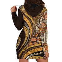 Hawaiian Hibiscus Tribal Vintage Motif Hoodie Dress Ver 4 LT9 - Polynesian Pride