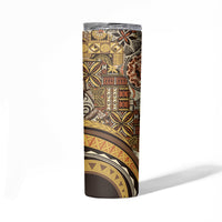 Hawaiian Hibiscus Tribal Vintage Motif Skinny Tumbler Ver 4 LT9 - Polynesian Pride