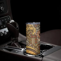 Hawaiian Hibiscus Tribal Vintage Motif Skinny Tumbler Ver 4 LT9 - Polynesian Pride