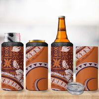 Hawaiian Hibiscus Tribal Vintage Motif 4 in 1 Can Cooler Tumbler Ver 5 LT9 - Polynesian Pride