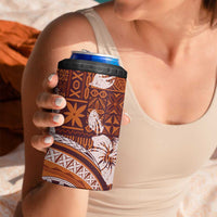 Hawaiian Hibiscus Tribal Vintage Motif 4 in 1 Can Cooler Tumbler Ver 5 LT9 - Polynesian Pride
