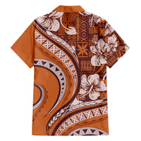 Hawaiian Hibiscus Tribal Vintage Motif Family Matching Summer Maxi Dress and Hawaiian Shirt Ver 5 LT9 - Polynesian Pride