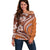 Hawaiian Hibiscus Tribal Vintage Motif Off Shoulder Sweater Ver 5