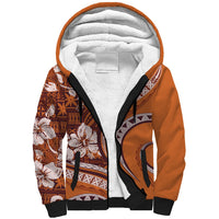 Hawaiian Hibiscus Tribal Vintage Motif Sherpa Hoodie Ver 5 LT9 Unisex Gold - Polynesian Pride
