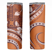Hawaiian Hibiscus Tribal Vintage Motif Skinny Tumbler Ver 5 LT9 Gold - Polynesian Pride