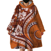 Hawaiian Hibiscus Tribal Vintage Motif Wearable Blanket Hoodie Ver 5 LT9 - Polynesian Pride