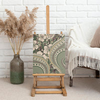 Hawaiian Hibiscus Tribal Vintage Motif Canvas Wall Art Ver 6