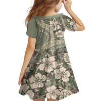 Hawaiian Hibiscus Tribal Vintage Motif Family Matching Off Shoulder Maxi Dress and Hawaiian Shirt Ver 6 LT9 - Polynesian Pride