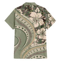 Hawaiian Hibiscus Tribal Vintage Motif Family Matching Off Shoulder Maxi Dress and Hawaiian Shirt Ver 6 LT9 - Polynesian Pride