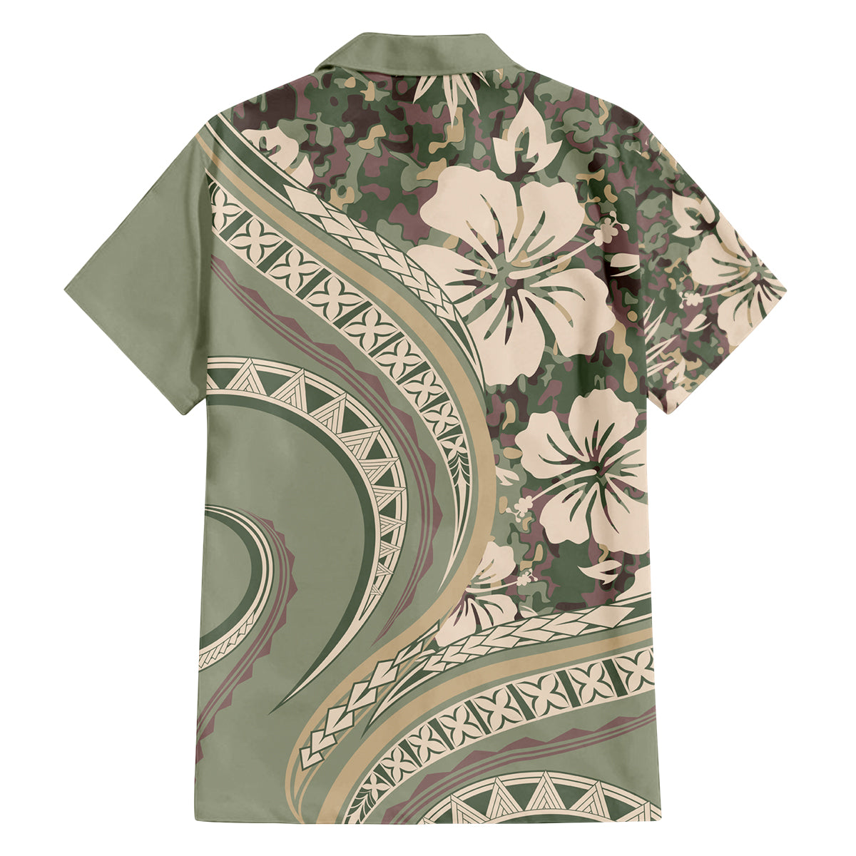 Hawaiian Hibiscus Tribal Vintage Motif Family Matching Puletasi and Hawaiian Shirt Ver 6 LT9 - Polynesian Pride