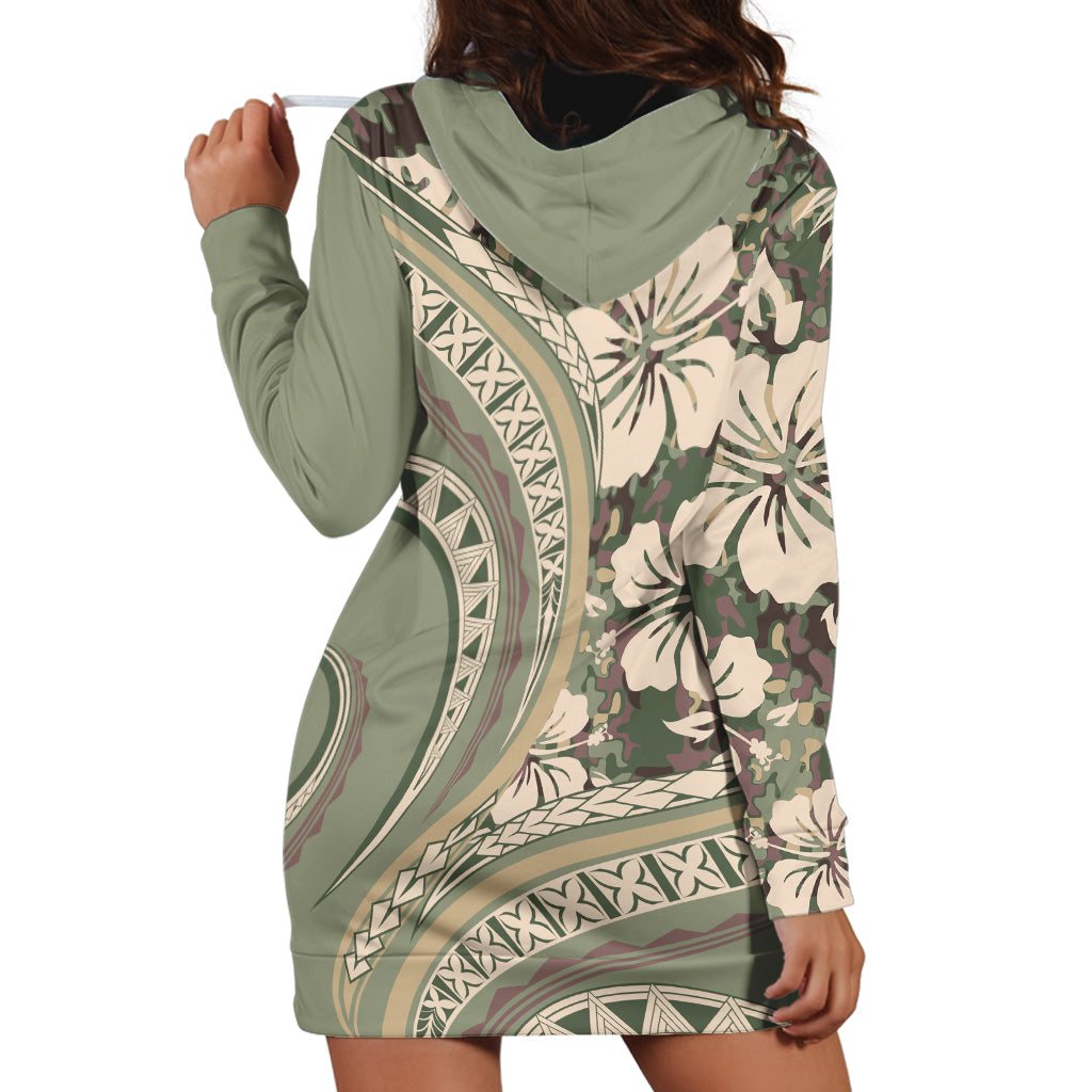 Hawaiian Hibiscus Tribal Vintage Motif Hoodie Dress Ver 6 LT9 - Polynesian Pride