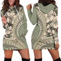 Hawaiian Hibiscus Tribal Vintage Motif Hoodie Dress Ver 6 LT9 - Polynesian Pride