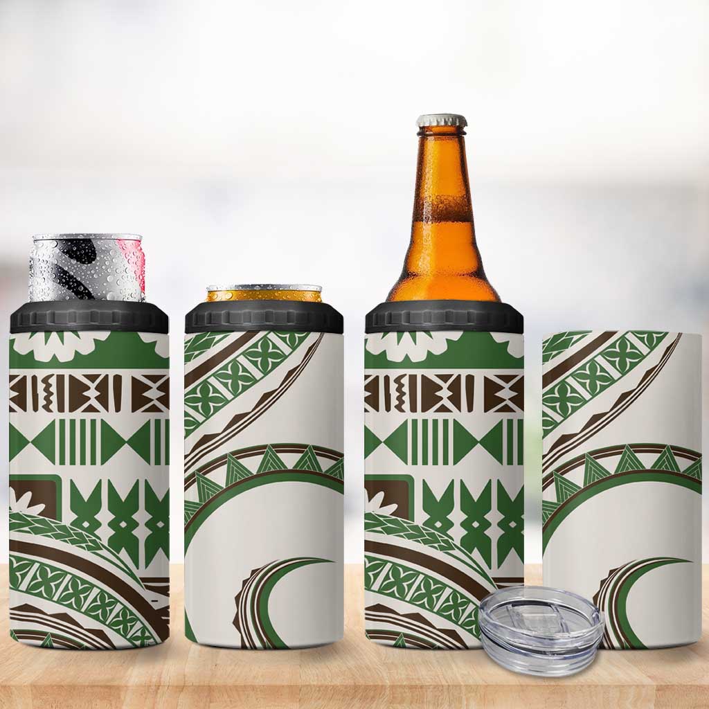 Hawaiian Hibiscus Tribal Vintage Motif 4 in 1 Can Cooler Tumbler Ver 7 LT9 - Polynesian Pride