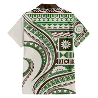 Hawaiian Hibiscus Tribal Vintage Motif Family Matching Off The Shoulder Long Sleeve Dress and Hawaiian Shirt Ver 7 LT9 - Polynesian Pride