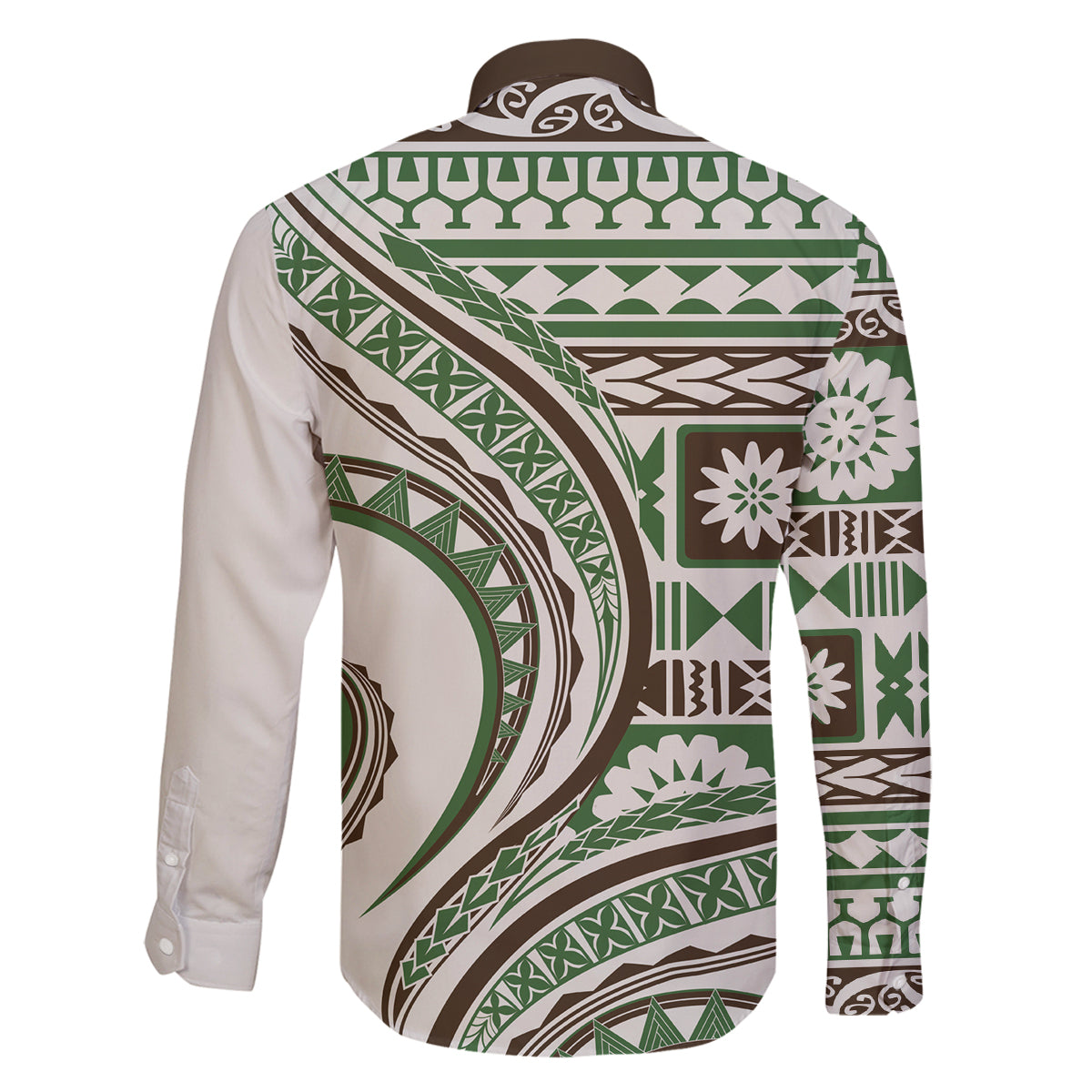 Hawaiian Hibiscus Tribal Vintage Motif Family Matching Off The Shoulder Long Sleeve Dress and Hawaiian Shirt Ver 7 LT9 - Polynesian Pride