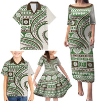 Hawaiian Hibiscus Tribal Vintage Motif Family Matching Puletasi and Hawaiian Shirt Ver 7 LT9 - Polynesian Pride