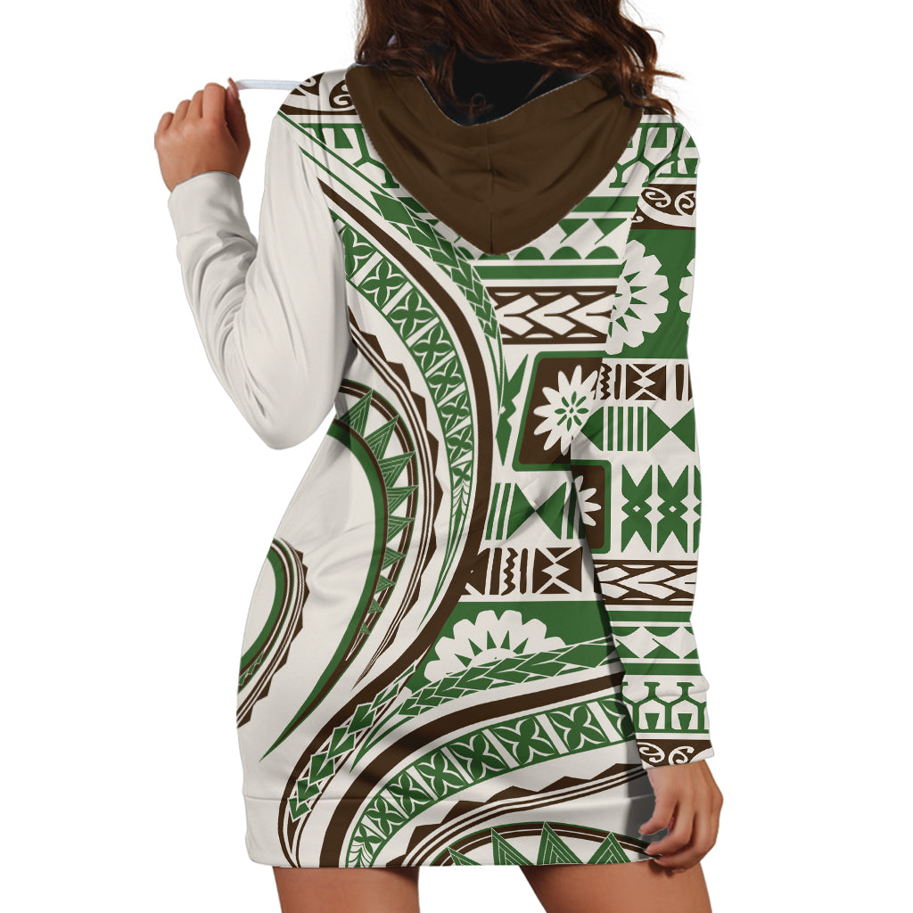 Hawaiian Hibiscus Tribal Vintage Motif Hoodie Dress Ver 7 LT9 - Polynesian Pride