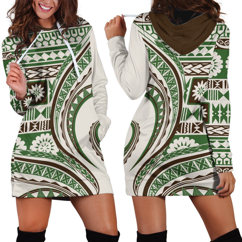 Hawaiian Hibiscus Tribal Vintage Motif Hoodie Dress Ver 7 LT9 - Polynesian Pride